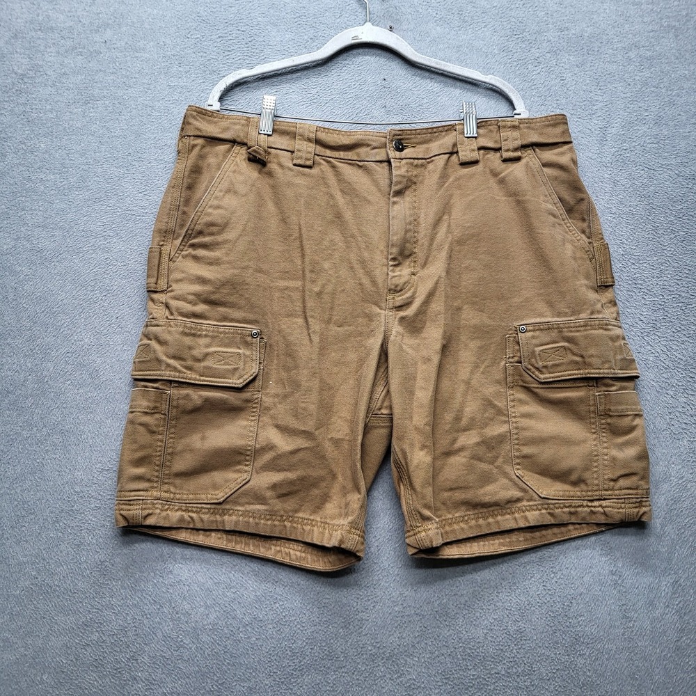 Duluth Trading Co Men Shorts 40 Brown Cargo Canvas 71701 Gorpcore